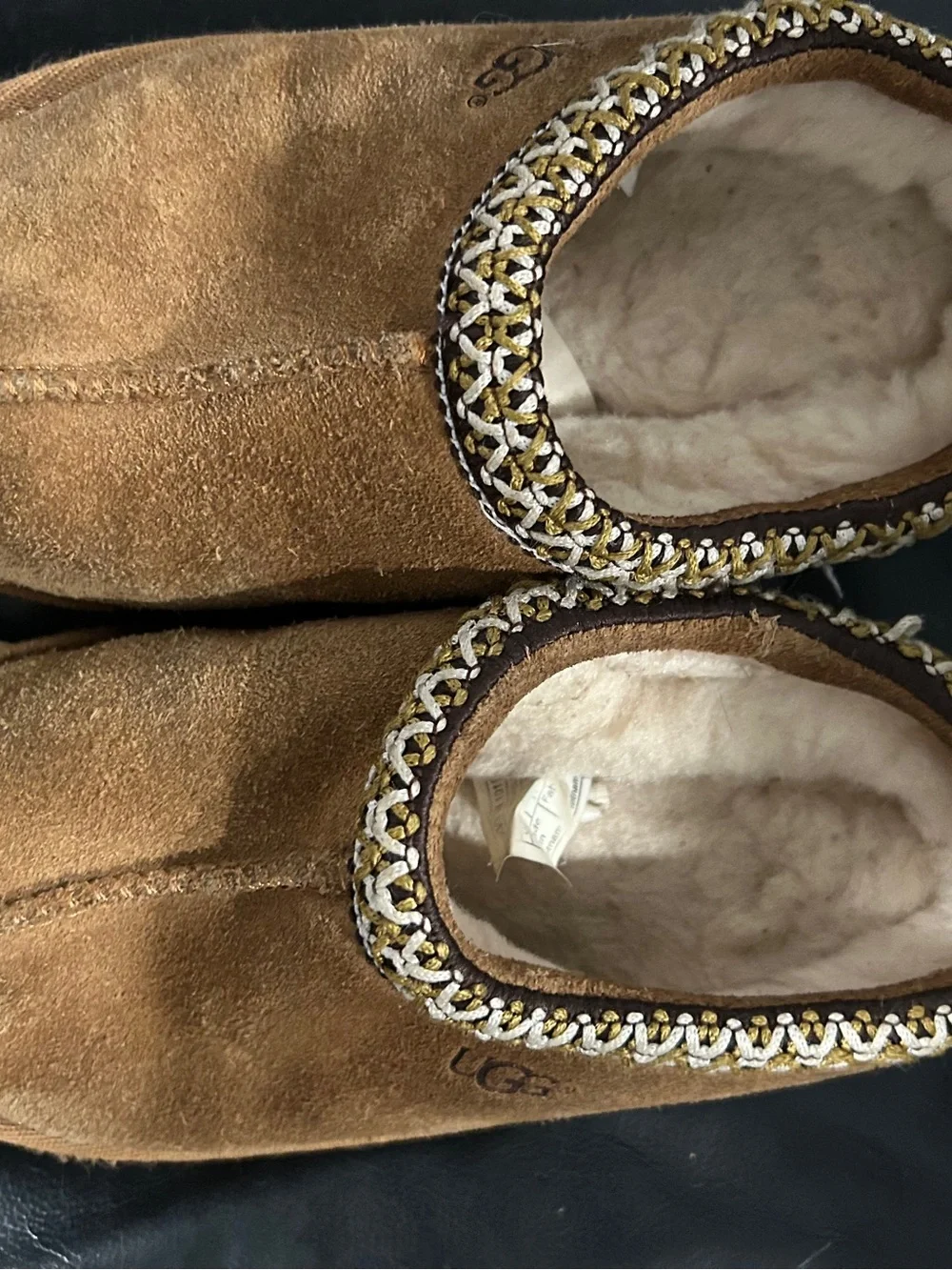 UGG Chestnut Shearling-Lined Slippers